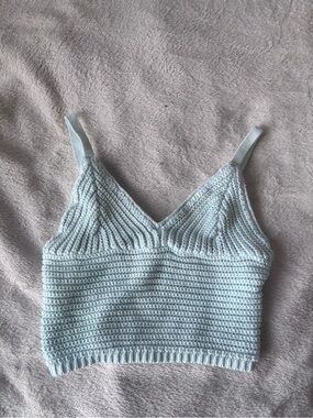 2/15$ - Hollister - Blue Knit Cropped Cami